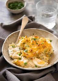 Fresh fish fillets cooked in a stew with onions, garlic, parsley, tomato, clam juice and white wine. Fish Pie For Easter Recipetin Eats
