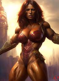 fbb, female bodybuilders, muscular women, anime and other art — №1696  Muscular woman (muscle female bodybuilders,...