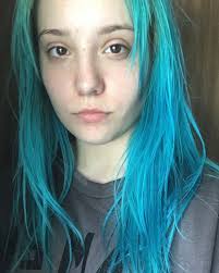 Full Head Blue Hair Arctic Fox In Aquamarine Over Bleached Hair Bleached Hair Blue Hair Hair