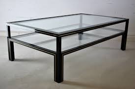 Pierre vandel paris coffee table 1970's mid. Pierre Vandel Paris Black Hollywood Regency Two Tier Coffee Table Vinterior