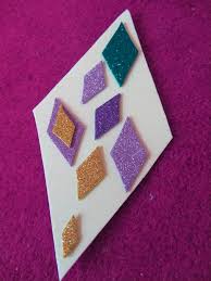 Diamond Glitter Collage Preschool Arts And Crafts Art Activities For Toddlers Shapes Activities