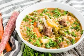 Vegetable Beef Barley Soup Slow Cooker Recipe Dr Axe Beef Barley Soup Beef Soup Recipes Beef Barley