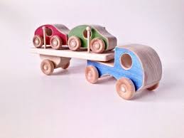 Wooden Toy Truck Car Carrier By Uswoodtoys On Etsy 28 00 Wooden Toys Wooden Toy Trucks Wood Toys