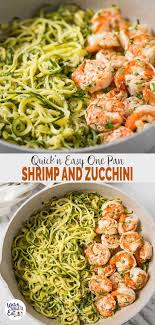 One Pan Healthy Lemon Garlic Shrimp And Zucchini Noodles Recipe Health Dinner Recipes Zoodle Recipes Healthy
