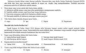 Kisi Kisi Soal Dan Jawaban Bahasa Indonesia Smp Kelas 8 Pas Semester Ganjil Didno76 Com