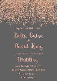 15 27 Wedding Invitation Rose Gold Printable Invitation Simple Wedding Invitati Simple Wedding Invitations Rose Gold Invitations Trendy Wedding Invitations