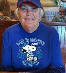 Cheering for Los Angeles Dodgers