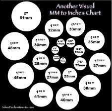 diy jewelry visual mm to inches chart beading jewelry