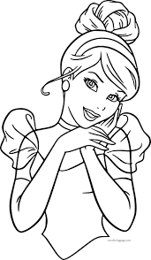 Cinderella Beautiful Cute Princess Coloring Pages In 2020 Princess Coloring Pages Cinderella Coloring Pages Cartoon Coloring Pages