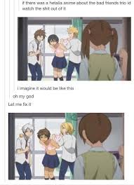 Why Is It When Something Bad Happens It S Always You Three These Guys Why Is It When Something Happens It S Always You Three Minerva Mcgonagall Cough Btt Cough Hetalia Funny Hetalia Bad Touch Trio