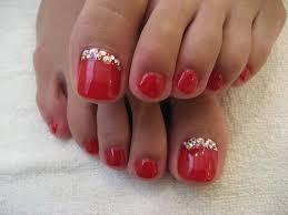 The big toe has been painted with a. ãƒ¬ãƒƒãƒ‰ ã‚¸ã‚§ãƒ«ãƒã‚¤ãƒ« ãƒ•ãƒƒãƒˆ ãƒã‚¤ãƒ«ã‚µãƒ­ãƒ³ æ¾æˆ¸ã®ãƒã‚¤ãƒ«ã‚µãƒ­ãƒ³ ãƒ•ã‚§ãƒªãƒ¼ã‚¯ Pedicure Designs Toenails Simple Toe Nails Toe Nails