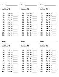 Black And White Test Print Page Multiplication Quizzes Short Facts 0 10 Multiplication Quiz Multiplication Test Multiplication