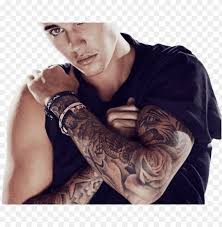 Bieber posted this photo, where a tiny cross by his eye can be made out, to his instagram feed on may 7, 2016. Justin Bieber Png Transparent Images Justin Bieber 2016 Tattoo Sleeve Png Image With Transparent Background Toppng