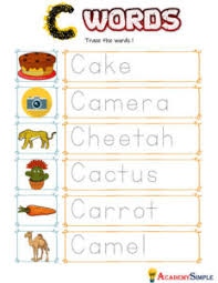 4 letter words that start with c · cabs · cack · cade · cadi · cads · cafe · cage · cagy . Alphabet Worksheet Tracing Words Letter C Academy Simple