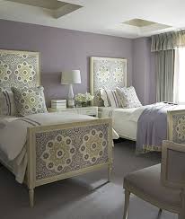 12 Paint Colors That Give A Room A Relaxing Vibe Lilac Bedroom Bedroom Design Purple Bedrooms