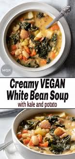 Vegan Tuscan White Bean Soup Recipe In 2020 White Bean Soup Vegan Soup Recipes Bean Soup Recipes