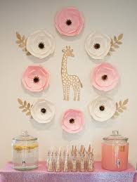 The most common giraffe baby shower decorations material is paper. Pink And Gold Giraffe Theme Giraffe Baby Shower Theme Baby Girl Shower Themes Baby Shower Giraffe