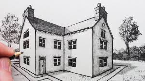 How To Draw A House In Perspective Part Two 2 Point Perspective Perspective Drawing Architecture Perspective Art Linear Perspective Drawing