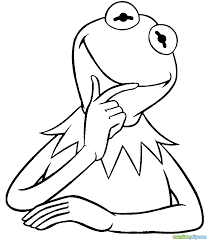 Kermit the frog coloring page. Pin By Nicole Rohr On The Muppets Frog Coloring Pages Coloring Pages Sesame Street Coloring Pages