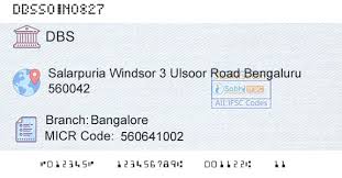 081 (for 9 digits account holder) routing code: Dbs Bangalore Branch Ifsc Code Bangalore Karnataka