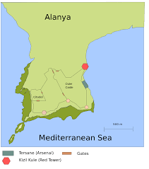 Map Of The Alanya Peninsula Alanya Hotel Map