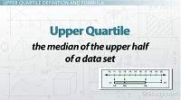 Upper Quartile Definition Formula Video Lesson Transcript Study Com