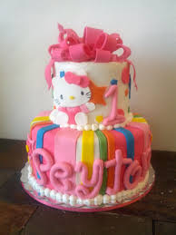Pin By Cynthia Ryan On Gumpaste Fondant Hello Kitty Cake Hello Kitty Birthday Cake 1st Birthday Cakes