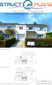 Struct O Plans Declaration Prealable De Travaux A Petite Foret Surelevation De Toiture Permis De Construire Petite Foret Batiment
