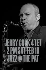 This Saturday, from 2:00-6:00 at Pat's we have the long awaited return of  the wonderful guitarist, Daryl Jahnke and his quartet. He will be  performing with tenor saxophonist, Jon Bentley, bassist, Kerry