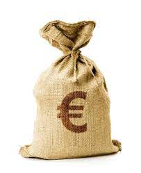 Premium Photo | Money bag on white euro