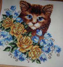Maybe you would like to learn more about one of these? Zweigart Kitten Cat Bluebells Roses Floral Flowers Cross Stitch Charts Patterns For Sale