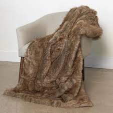 Madison park zuri faux fur oversized bed throw blanket in chocolate. Faux Mink Throw Off 64