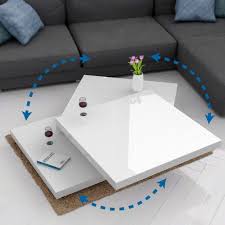 Amazon De Deuba Couchtisch Hochglanz Weiss 360 Drehbar Cube Design Modern 80 X 80 Cm Wohnzimmertisc Couchtisch Hochglanz Couchtisch Wohnzimmertisch