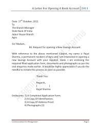 A letter written to a bank is a formal correspondence. Bank Account Opening Cover Letter July 2021