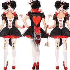 Juegos macabros maquillaje mujer :. 2018new Alta Calidad Sexy Traje De Halloween De La Reina De Corazones Para Mujeres Casino Mogul Cosplay Uniforme De Juegos Disfraces Para Fiesta De Carnaval Queen Of Hearts Costume Queen Of Heartsparty Costume