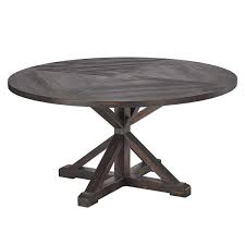 Signal Hills Benchwright Rustic X Base 60 Inch Round Dining Table Dining Table Circle Dining Table 60 Inch Round Dining Table