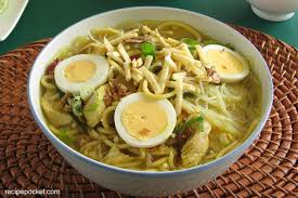 To serve, divide the noodles between four large bowls and pour the chicken stock over. Soto Ayam Indonesian Chicken Soup With Noodles Recipe Pocket