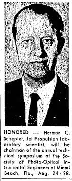 Herman Charles Schepler will be National SPIE Chairman August 24