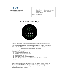 Start earning extra cash with your driving skills. Executive Summary Of Ubereats