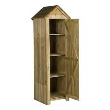 Armoire De Rangement En Bois L 51 X 46 X H 180 Cm 139 Euros Truffaut Armoire Rangement Armoire Exterieur Armoires De Rangement En Bois