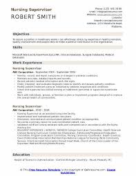 nursing supervisor resume samples