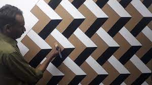 Painting of an empty blue wall. 3d Wall Painting 3d Wall Texture New Design Ideas 3d Wall Decoration Effect Interior Design Youtube