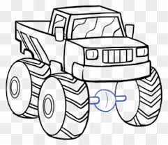 This will form the truck's windshield. How To Draw A Monster Truck In A Few Easy Steps Easy Draw A Monster Truck Free Transparent Png Clipart Images Download