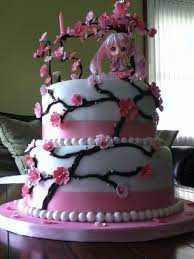 Pin By Mikayla On Yummy Food Anime Cake Anime Cakes Pink Birthday Cakes