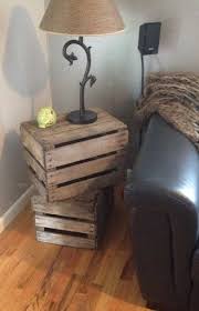 Stacked Crate Side Table Or End Table By Oldmothercupboard On Etsy In 2020 Crate Side Table Crate Decor Crate Table
