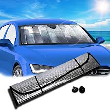 This type of car sunshade is new to us, but in theory it's incredibly clever. Amazon Com Zento Deals Silver Accordion Sunshade Car Windshield Sun Shade Reflector Automotive