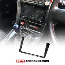 For Nissan R34 GTR Carbon Fiber OE Style Radio Surround Stick on Type  kit(RHD) | eBay