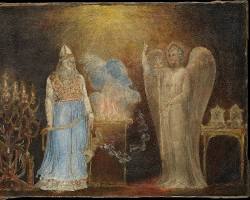 Image of Angel Gabriel appearing to Zechariah
