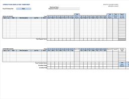 Employee Time Sheet Weekly Monthly Yearly