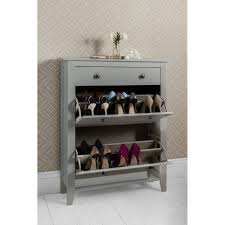 Cotswold Shoe Storage Unit In Grey Shoe Cabinet Shoe Storage Unit Shoe Storage Cabinet Hallway Shoe Storage